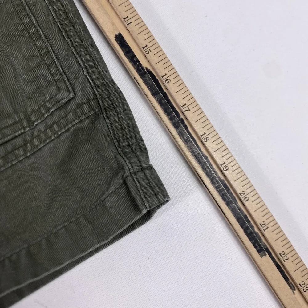 Savane Cargo Shorts Mens Large Green Elastic Waist Utility‎ Pockets Casual